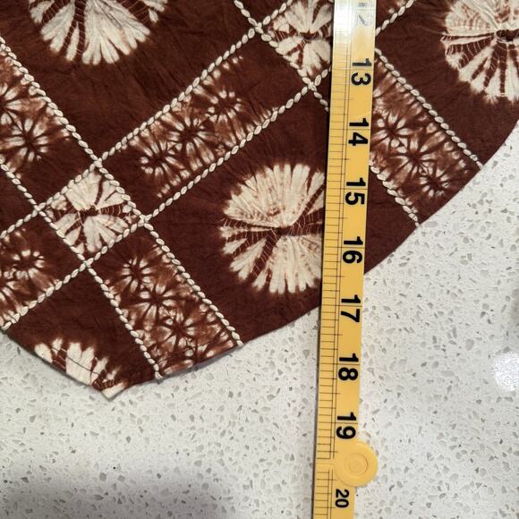 Brown Halter Top Tie Dy Cowrie Shells Small Boho Beach Festival Y2K Tropical - Picture 5 of 5